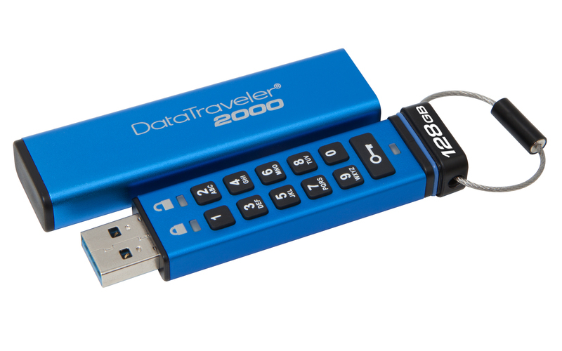 كينغستون ديجيتال تطرح إضافة بسعة 128 غيغابايت إلى أقراص USB المشفرة من طراز "داتا ترافيلير 2000"