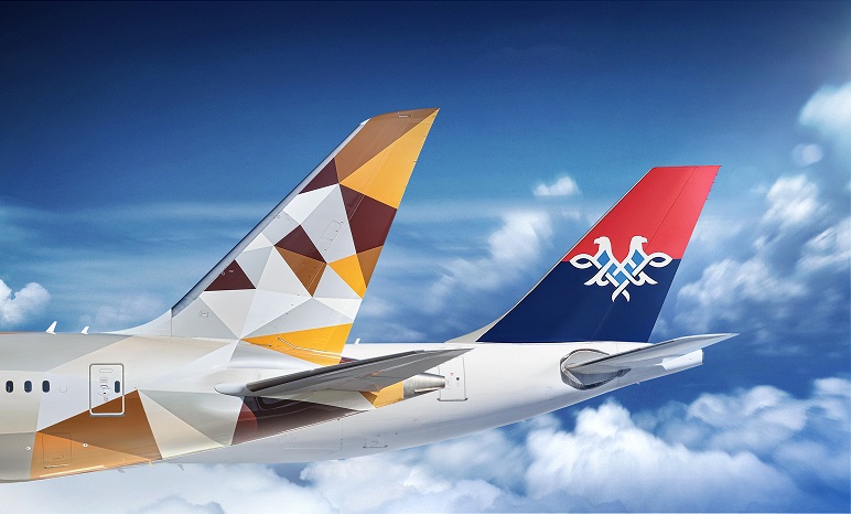 ‎الاتحاد للطيران والخطوط الجوية الصربية في اتفاقية مشاركة بالرمز  