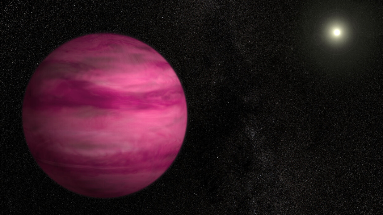 وكالة ناسا تنشر صورة مذهلة لكوكب وردي عملاق لم يُر مثله من قبل