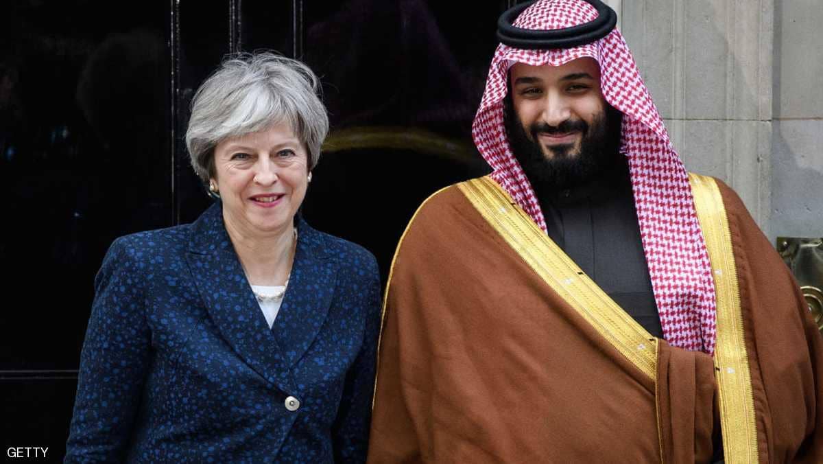 ولي العهد السعودي يلتقي رئيسة وزراء بريطانيا
