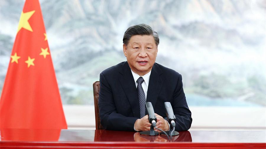 رئيس جمهورية الصين الشعبية شي جين بينغ يحضر الجلسة الافتتاحية لمنتدى الأعمال لدول البريكس ويلقي كلمة رئيسية