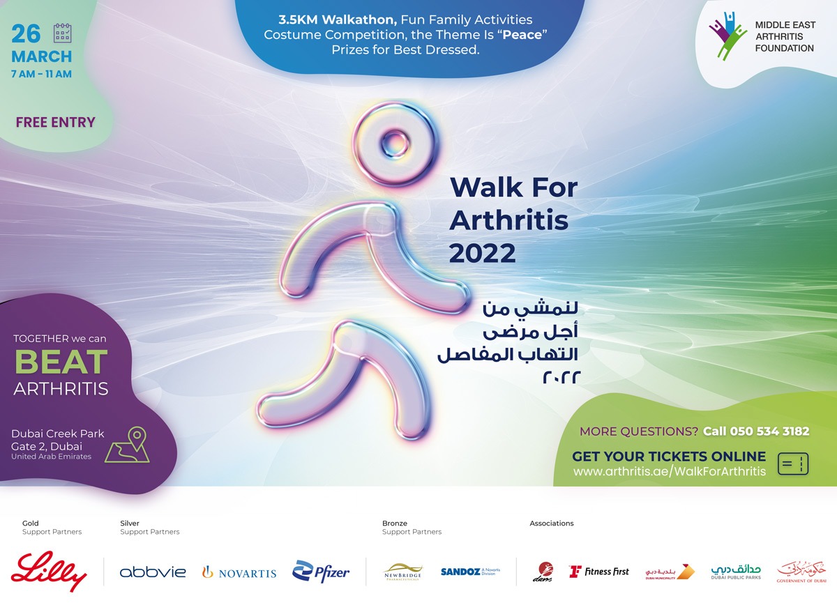 Middle East Arthritis Foundation (MEAF) organizes UAE Walkathon to raise awareness about the disease