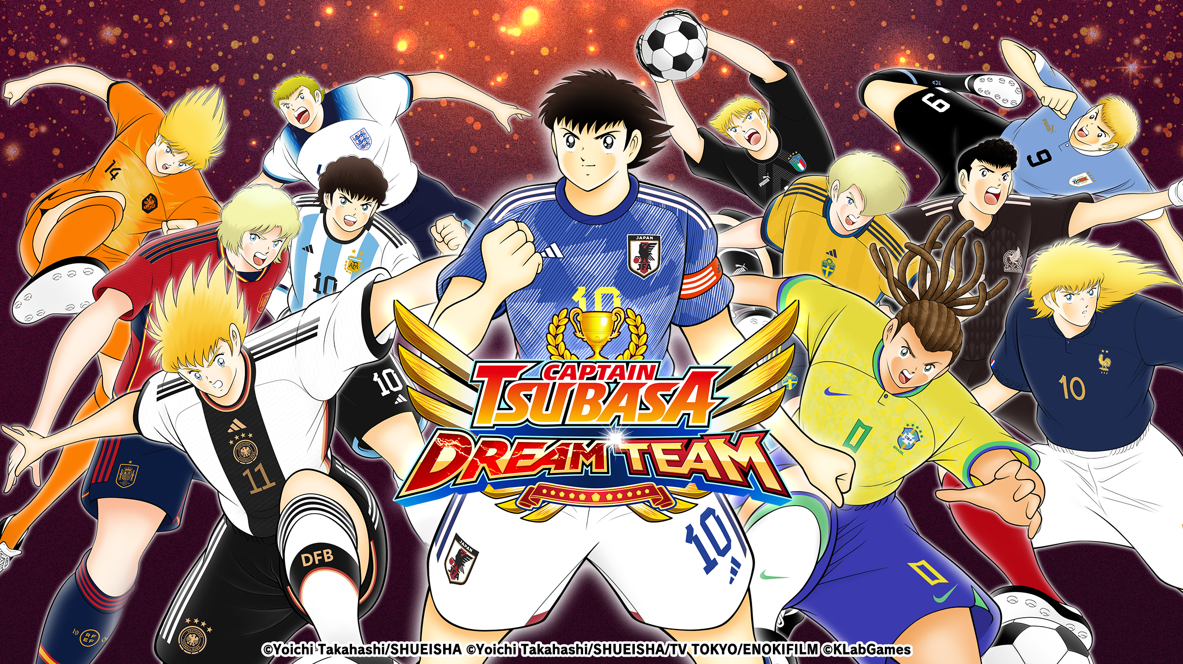 لعبة Captain Tsubasa: Dream Team تطلق لأول مرة لاعبين جدد بالزي الرسمي للمنتخبات الوطنية من ...