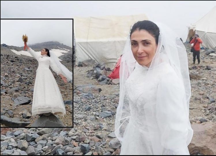 شابة تركية تتزوج من جبل "أغري"