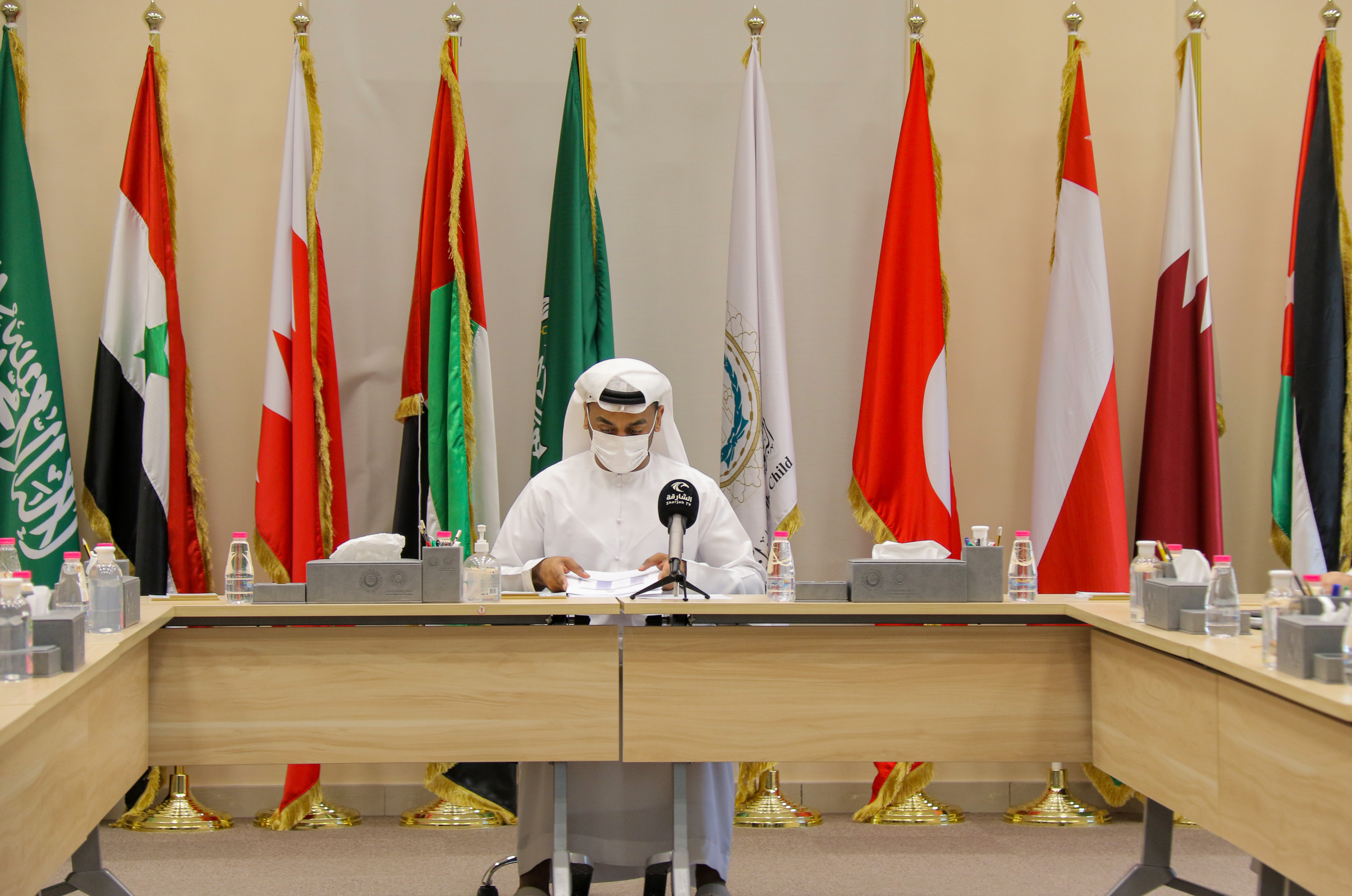 اللجنة المنظمة لأعمال الدورة الثانية للبرلمان العربي للطفل تعقد اجتماعها