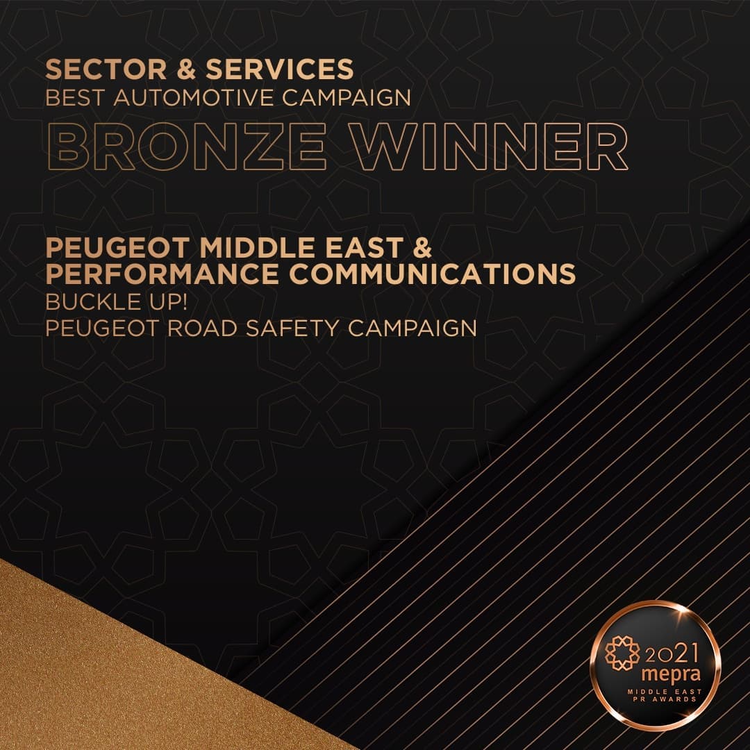 "PEUGEOT Recognised at 2021 Middle East Public Relations Association Awards (MEPRA) for "Best Automotive Campaign