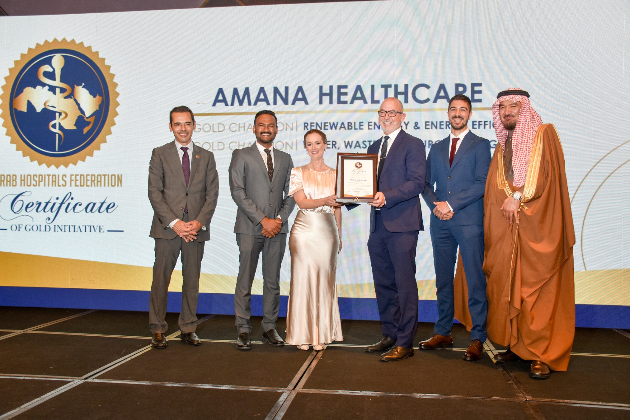 Amana Healthcare wins two sustainability awards from the Arab Hospitals Federation’s Arab Healthcare Climate Change Challenge 
