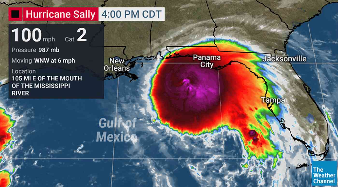 الإعصار سالي يشتدّ مع اقترابه من السواحل الأمريكية