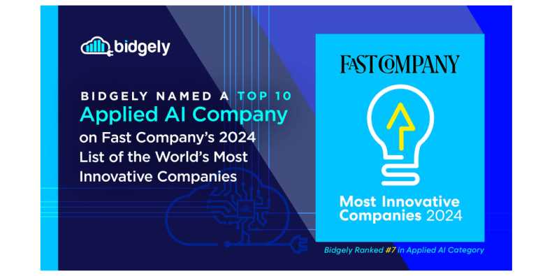 Bidgely Named a Top 10 Applied AI Company on Fast Company’s 2024 List of the World