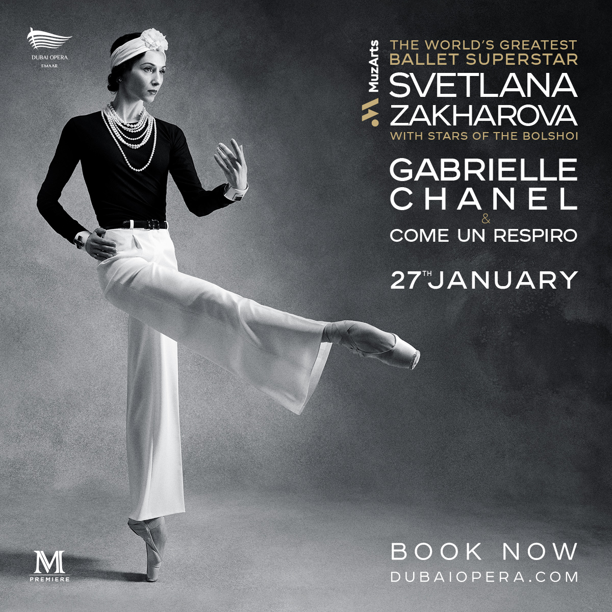 MuzArts & M Premiere present the Bolshoi and Teatro alla Scala superstar SVETLANA ZAKHAROVA